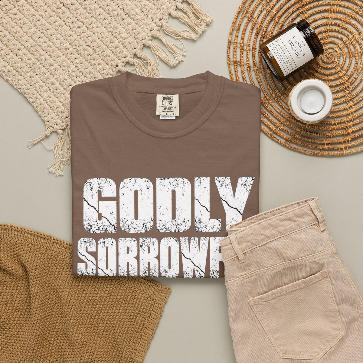 Godly Sorrowful Repentance Leads to Salvation T-Shirt — 2 Corinthians 7:10 Christian Faith Tee