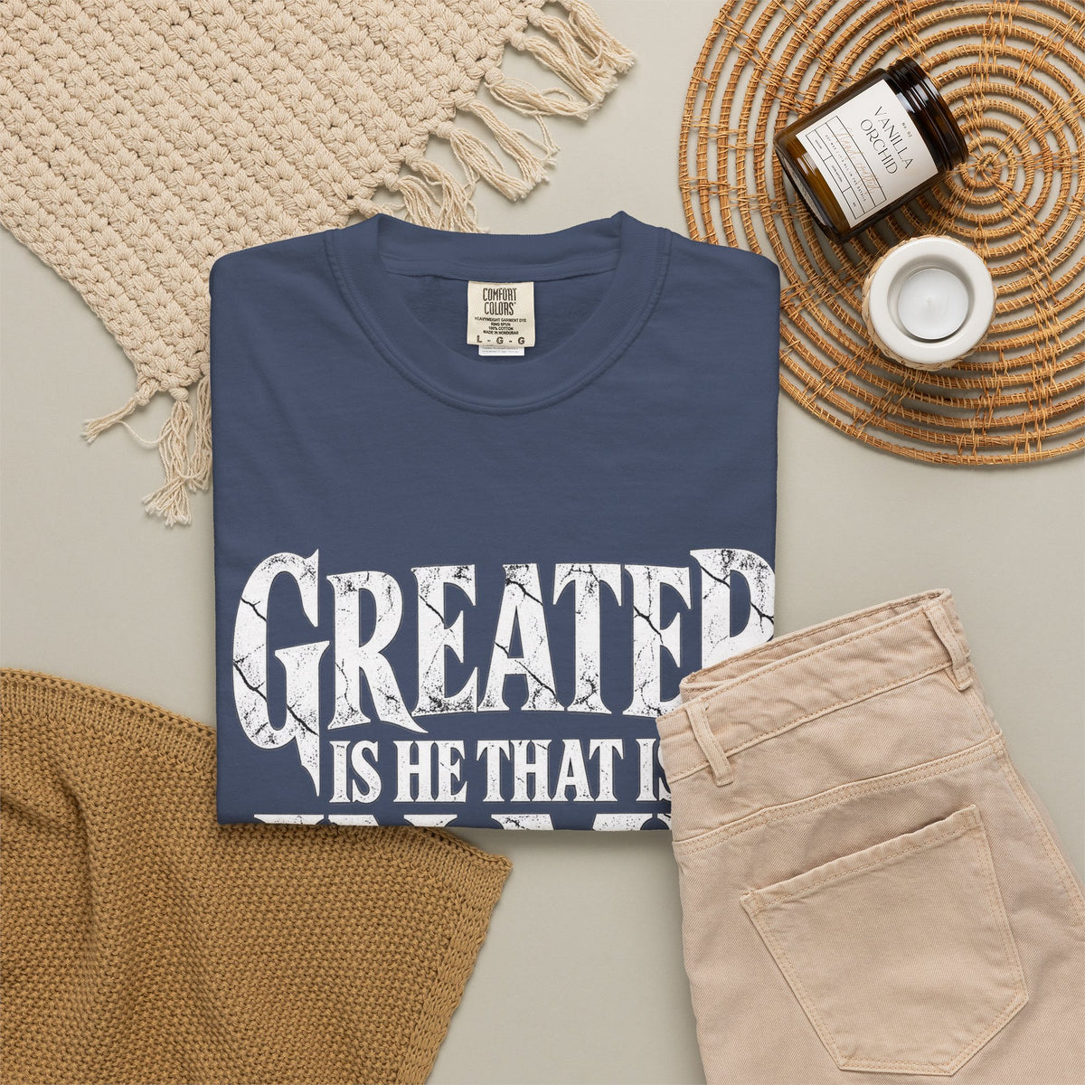 Copy of Christian T-Shirt — "Blessed Is He Who Comes In The Name Of The Lord" Bible Verse Tee