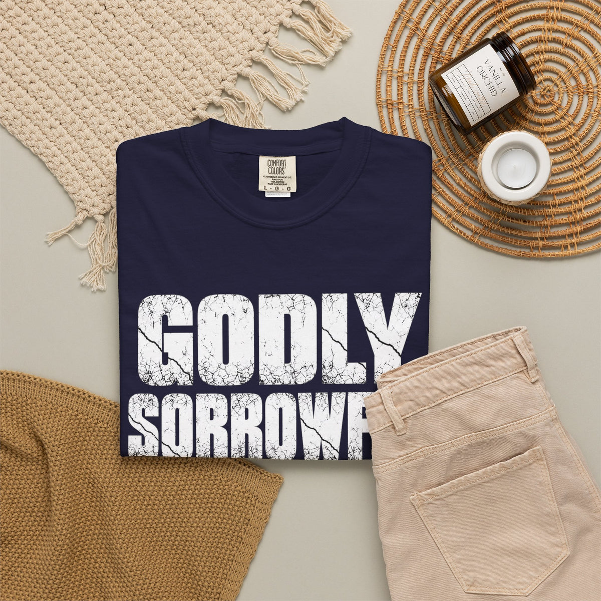 Godly Sorrowful Repentance Leads to Salvation T-Shirt — 2 Corinthians 7:10 Christian Faith Tee