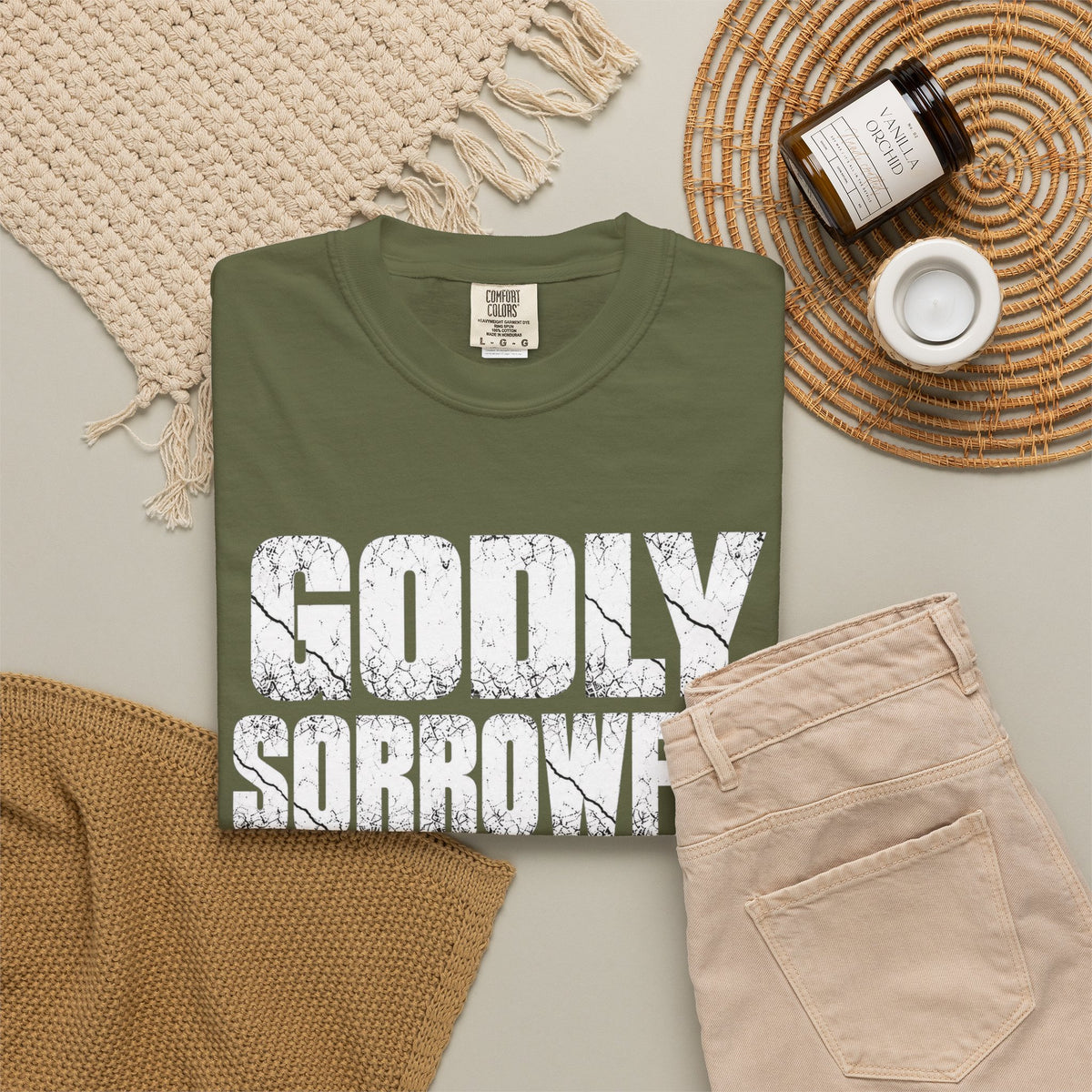 Godly Sorrowful Repentance Leads to Salvation T-Shirt — 2 Corinthians 7:10 Christian Faith Tee