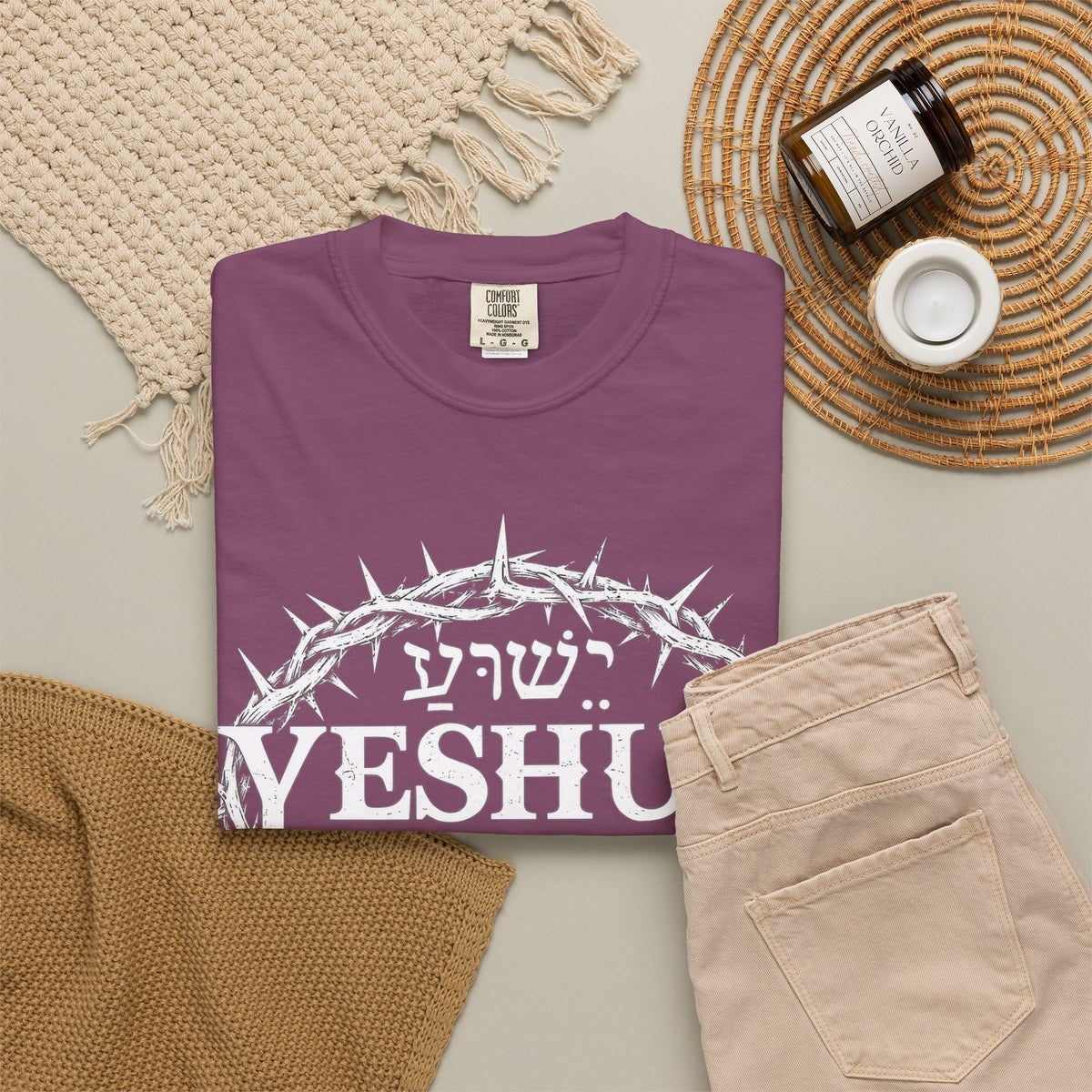 Yeshua Crown of Thorns T-Shirt — John 14:6 Christian Faith Tee