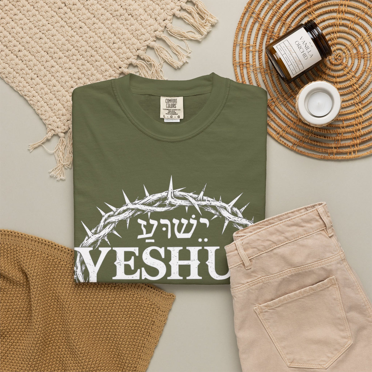 Yeshua Crown of Thorns T-Shirt — John 14:6 Christian Faith Tee