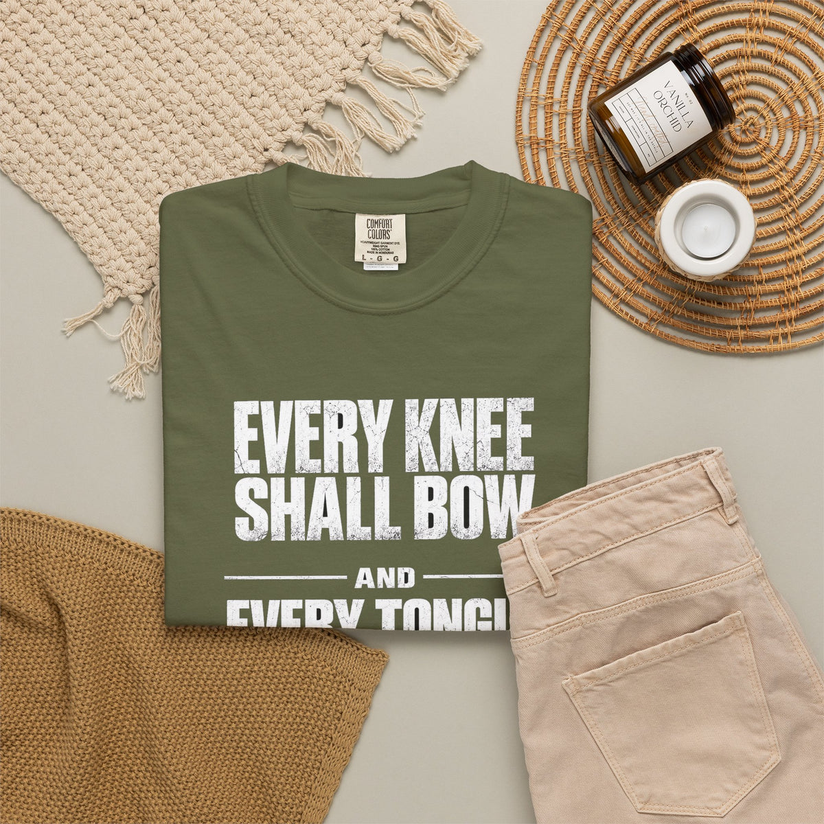 Copy of Christian T-Shirt — "Blessed Is He Who Comes In The Name Of The Lord" Bible Verse Tee