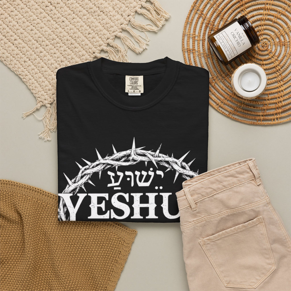 Yeshua Crown of Thorns T-Shirt — John 14:6 Christian Faith Tee