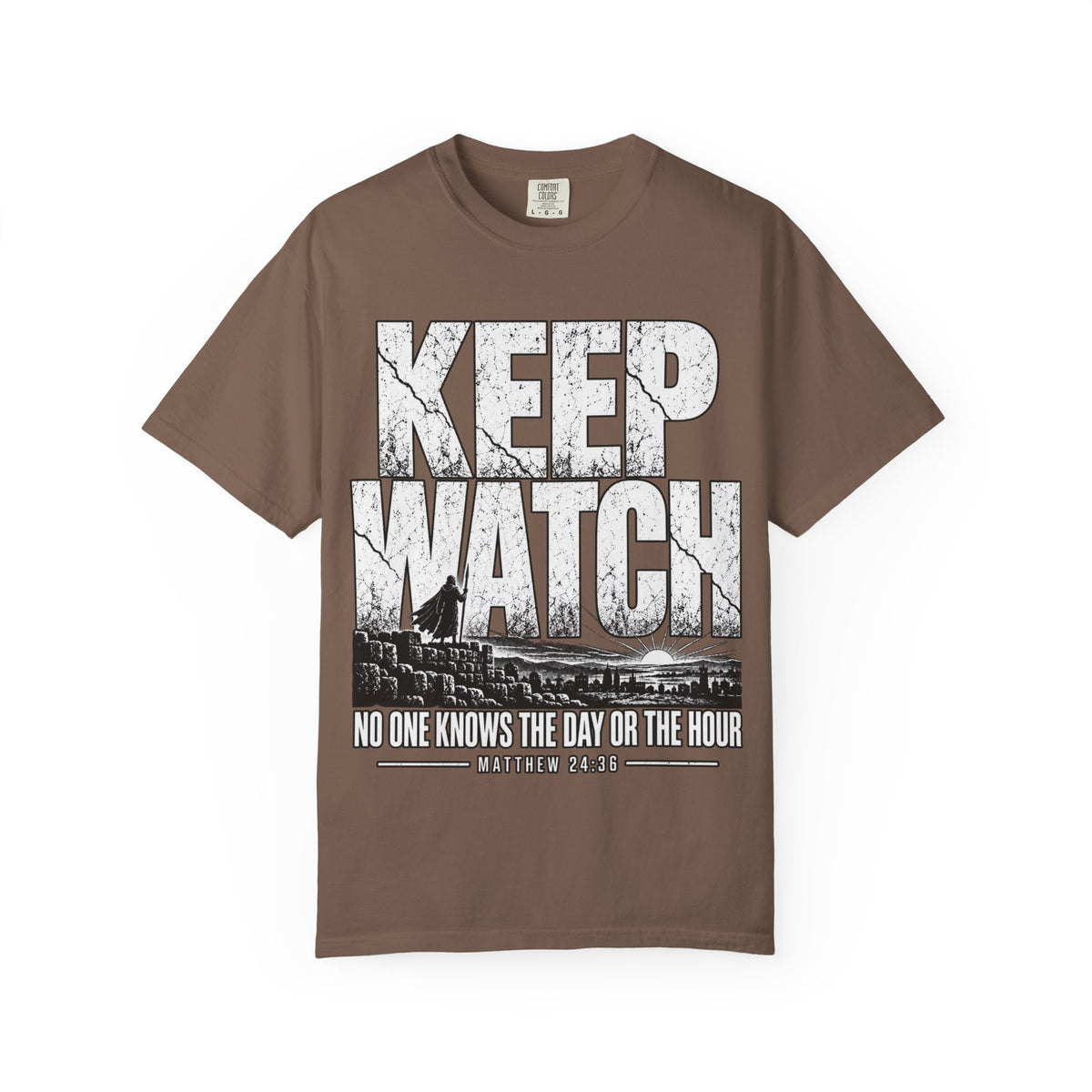 Keep Watch T-Shirt — "Keep Watch: No One Knows the Day or the Hour" Christian Graphic Tee