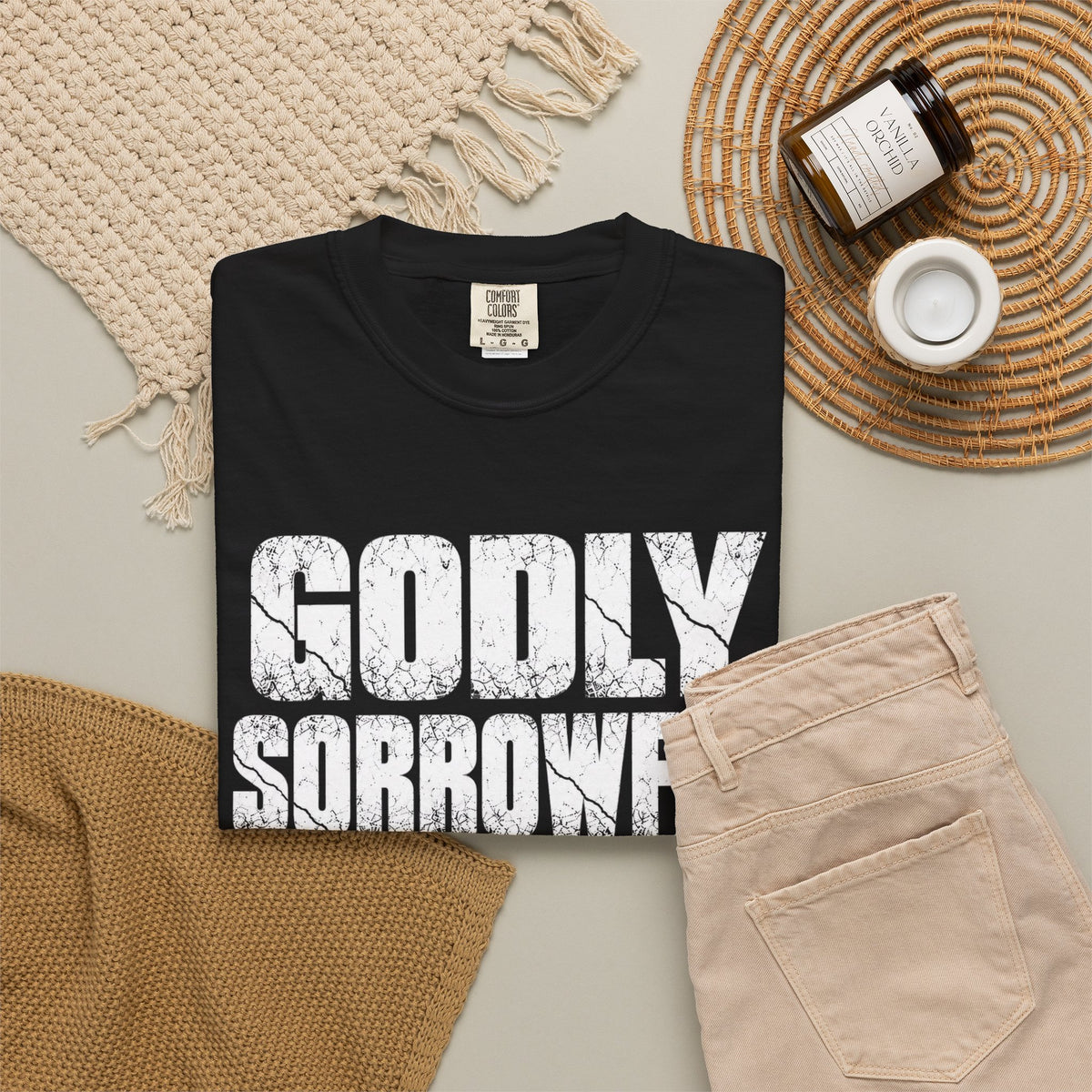 Godly Sorrowful Repentance Leads to Salvation T-Shirt — 2 Corinthians 7:10 Christian Faith Tee