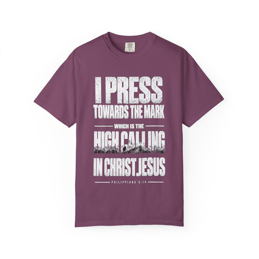 Christian Inspirational T-Shirt — "I Press Towards the Mark" (Philippians 3:14)