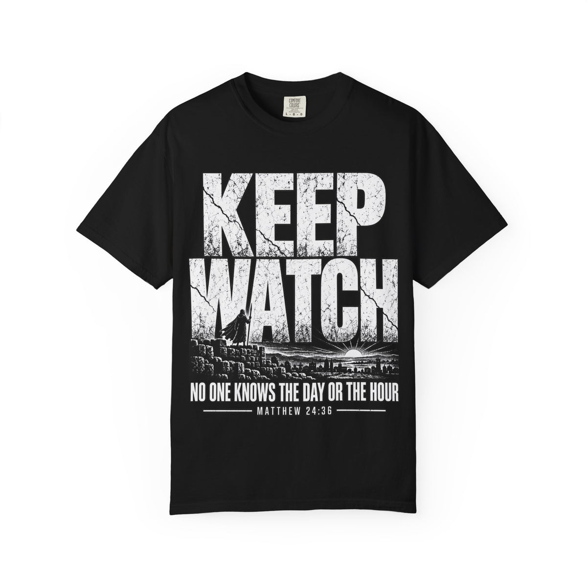 Keep Watch T-Shirt — "Keep Watch: No One Knows the Day or the Hour" Christian Graphic Tee