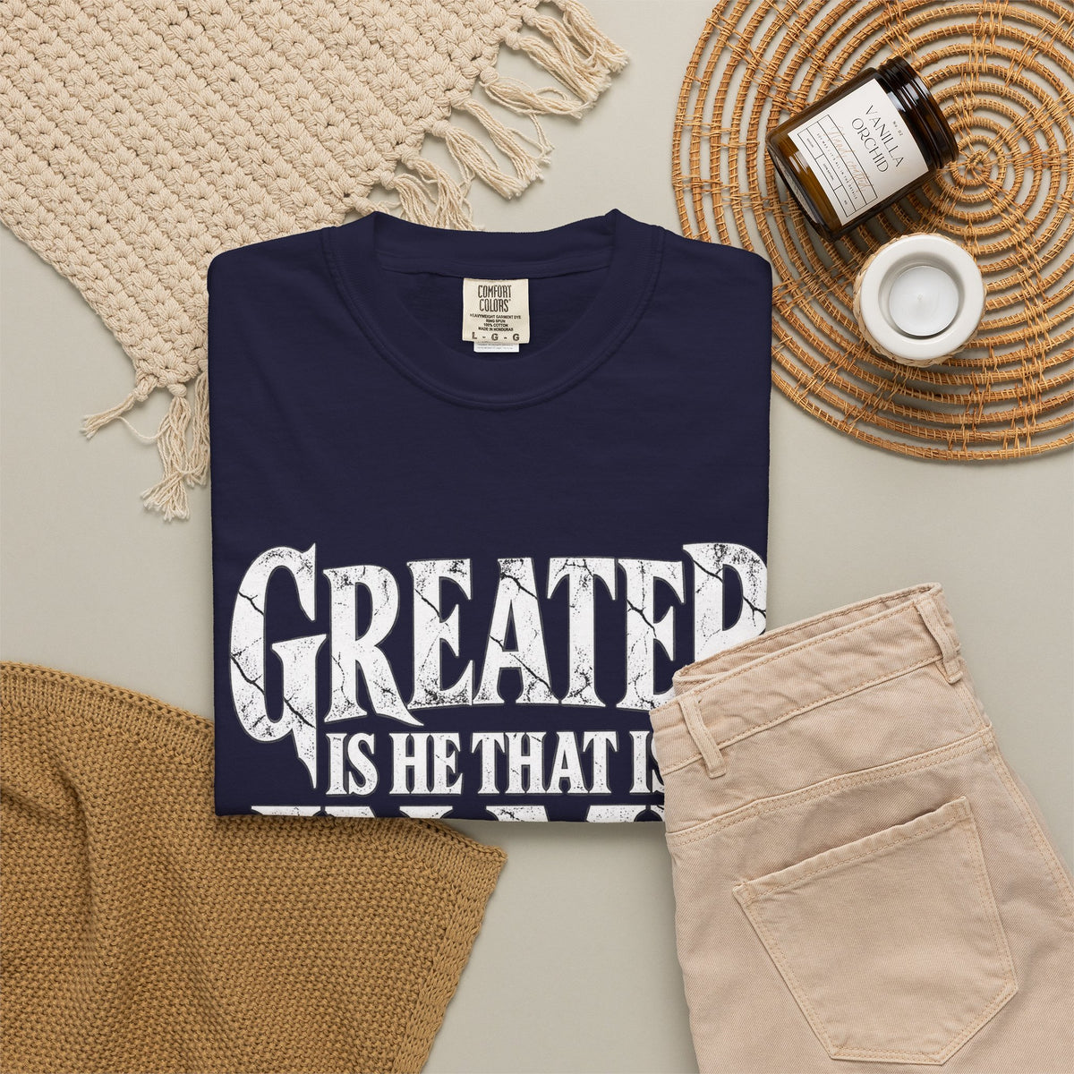 Copy of Christian T-Shirt — "Blessed Is He Who Comes In The Name Of The Lord" Bible Verse Tee