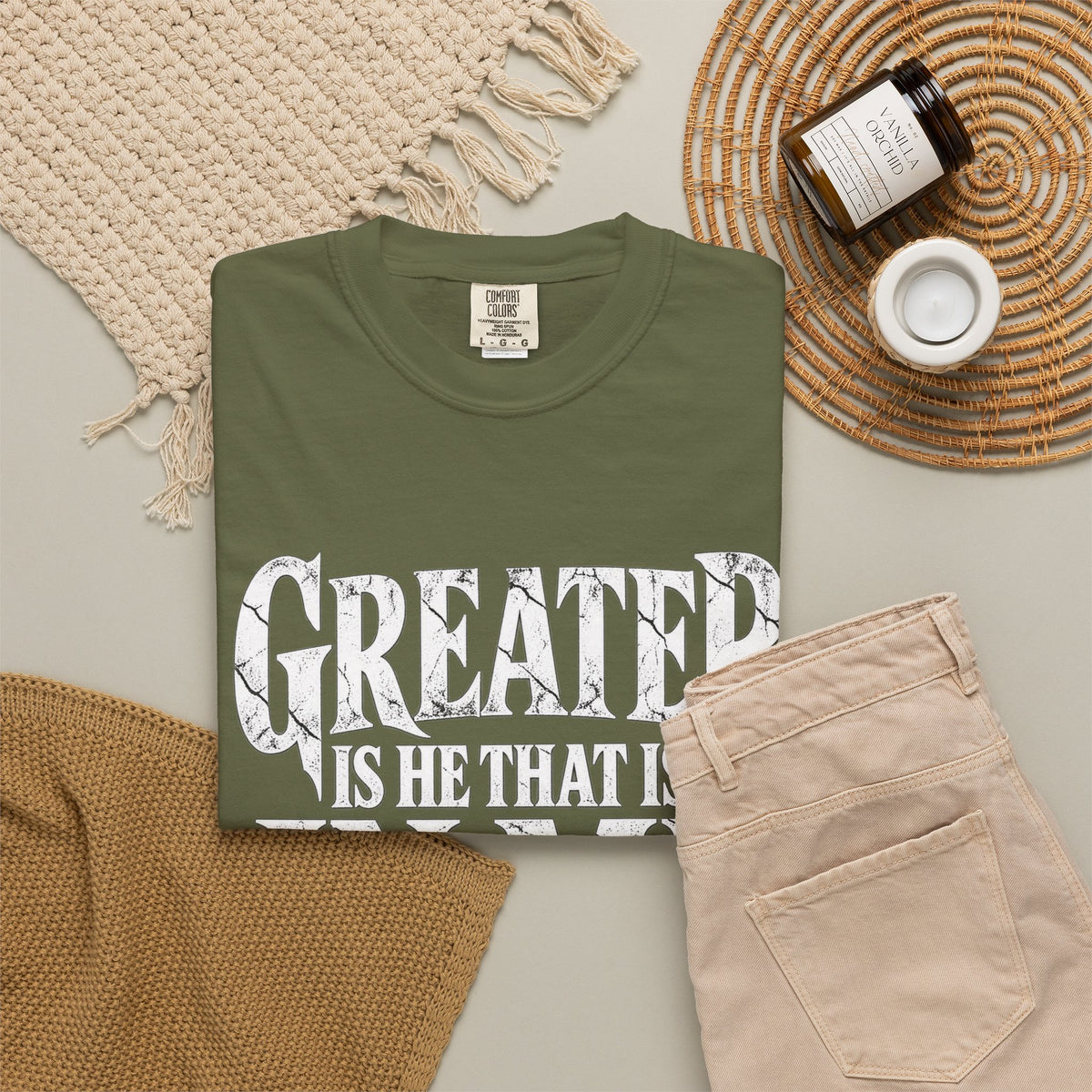 Copy of Christian T-Shirt — "Blessed Is He Who Comes In The Name Of The Lord" Bible Verse Tee