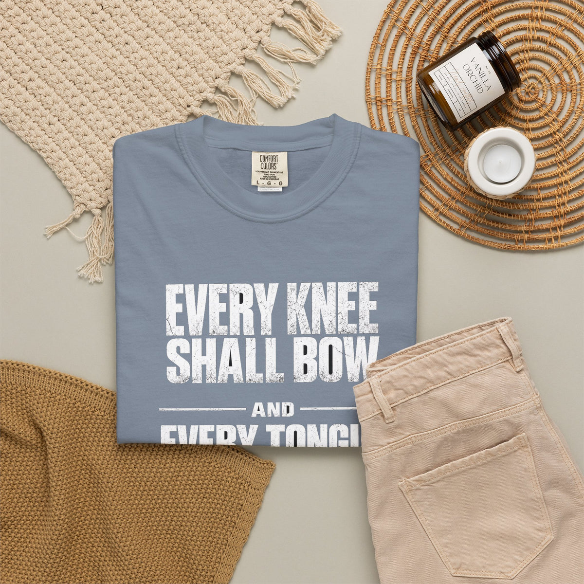 Copy of Christian T-Shirt — "Blessed Is He Who Comes In The Name Of The Lord" Bible Verse Tee