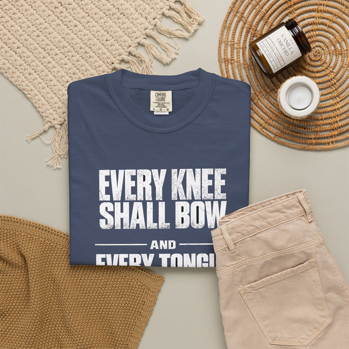 Copy of Christian T-Shirt — "Blessed Is He Who Comes In The Name Of The Lord" Bible Verse Tee