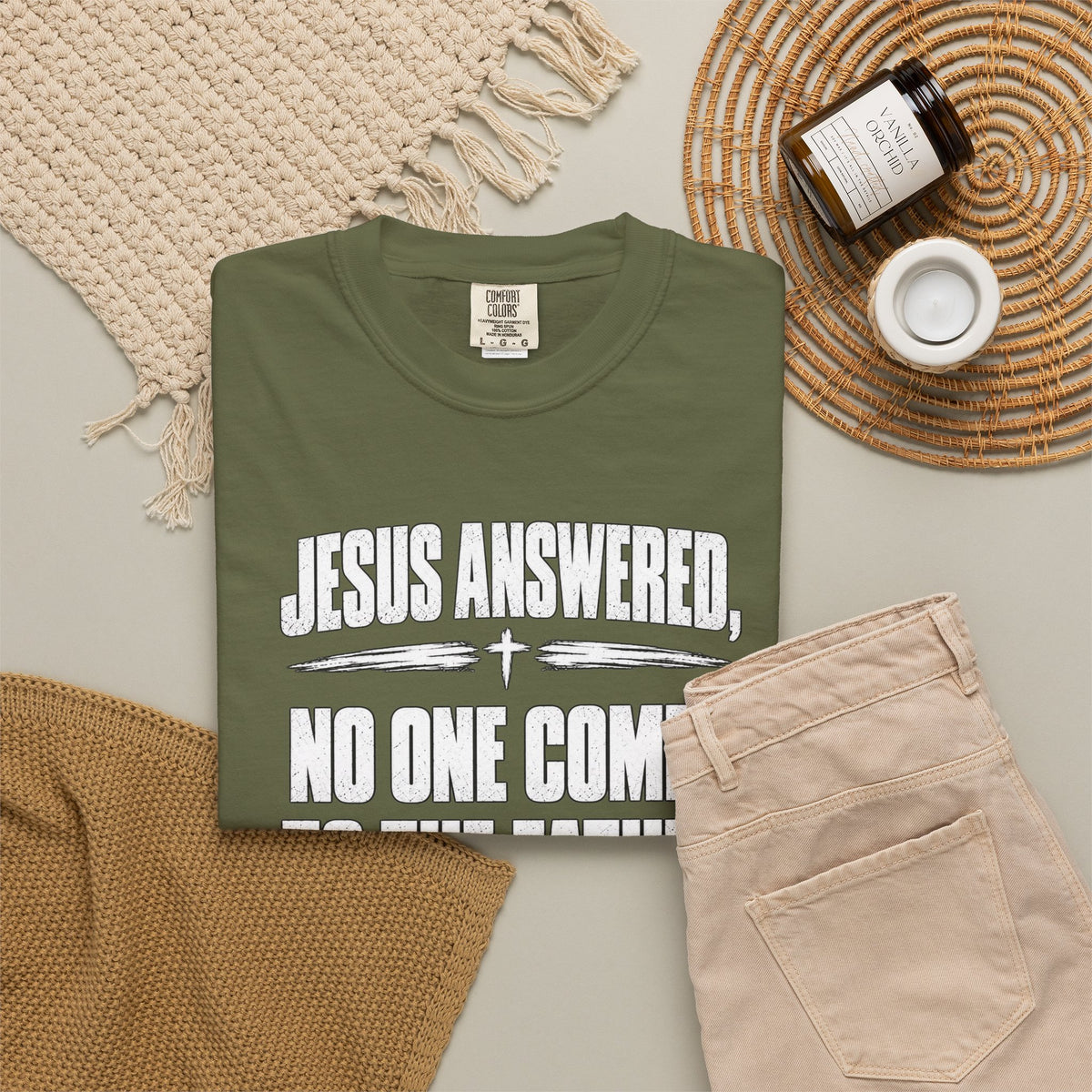 Jesus Answered "No One Comes to the Father Except Through Me" T-Shirt