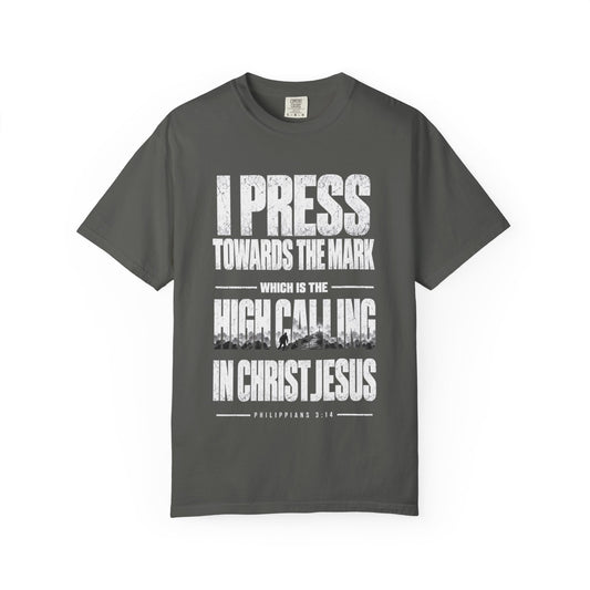 Christian Inspirational T-Shirt — "I Press Towards the Mark" (Philippians 3:14)