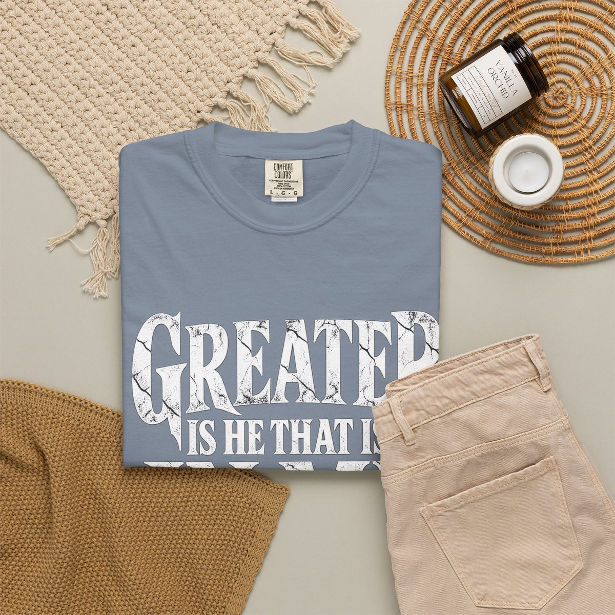 Copy of Christian T-Shirt — "Blessed Is He Who Comes In The Name Of The Lord" Bible Verse Tee