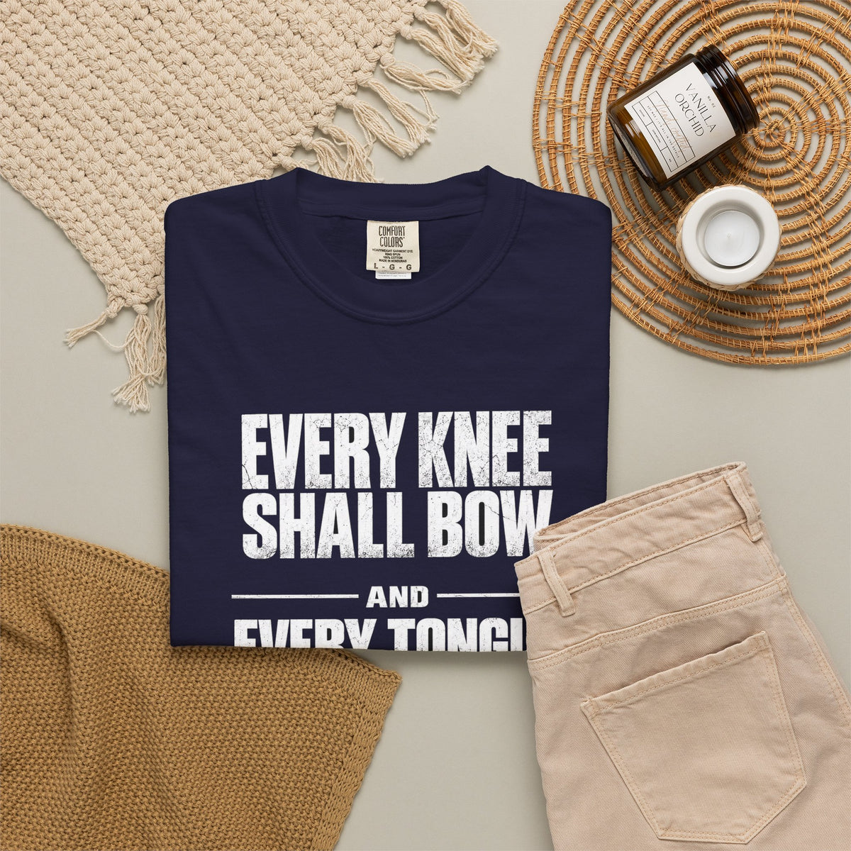 Copy of Christian T-Shirt — "Blessed Is He Who Comes In The Name Of The Lord" Bible Verse Tee